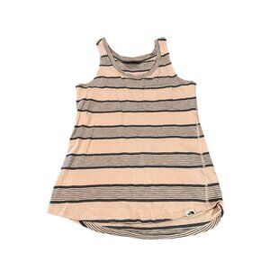 The North Face‎ Distressed Flesh/Gray Striped Tank Top Women's Size Small